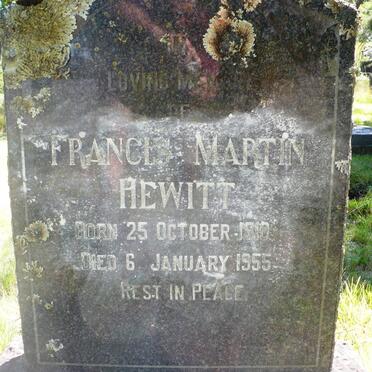 HEWITT Francis Martin 1910-1955