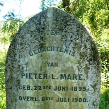 MARE Pieter L. 1899-1900