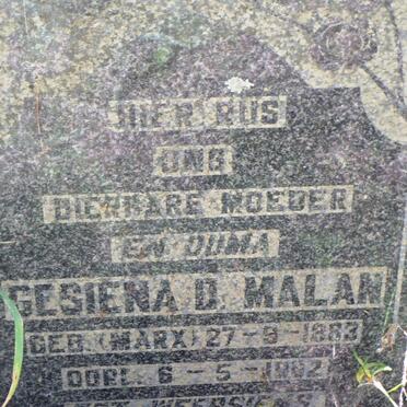 MALAN Gesiena D. 1883-19?2