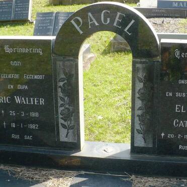 PAGEL Eric Walter 1918-1982 &amp; Elizabeth Catherina BERNARD 1919-1995