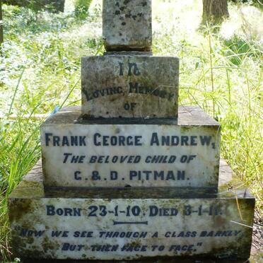 PITMAN Frank George Andrew 1910-1911