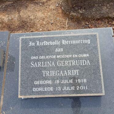 TRIEGAARDT Lourens Johannes 1914-1981 &amp; Sarlina Gertruida 1918-2011
