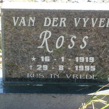 VYVER Ross, van der 1919-1995