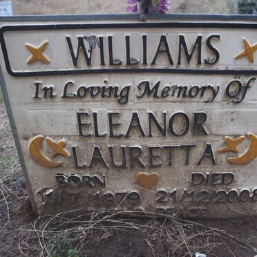 WILLIAMS Eleanor Lauretta 1979-2008