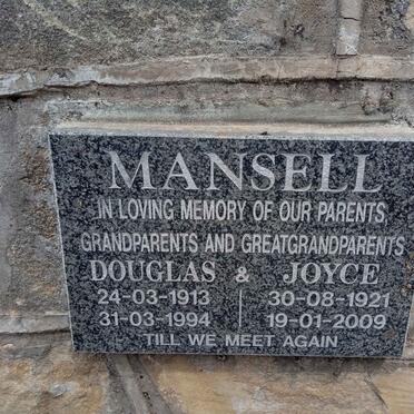 MANSELL Douglas 1913-1994 &amp; Joyce 1921-2009