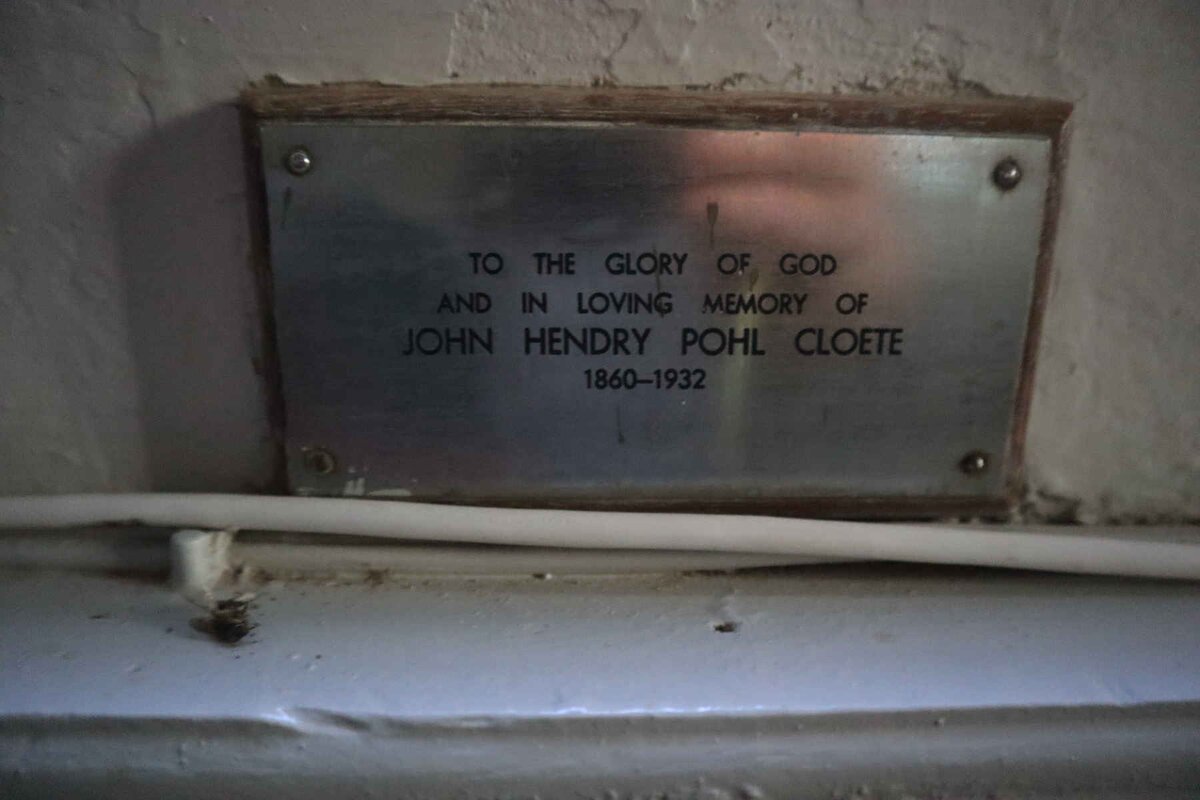 CLOETE John Hendry Pohl 1860-1932