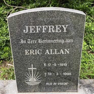JEFFREY Eric Allan 1919-1998