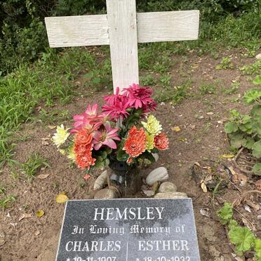 HEMSLEY Charles 1907-1997 &amp; Esther 1932-2017