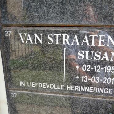 STRAATEN Susan, van 1956-2016