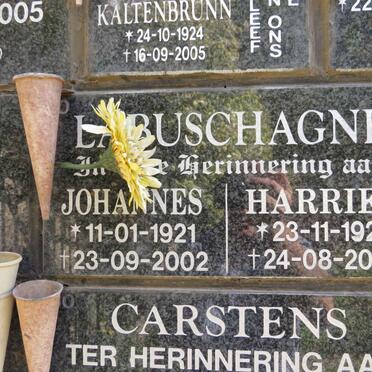 LABUSCHAGNE Johannes 1921-2002 &amp; Harriet 1922-2007