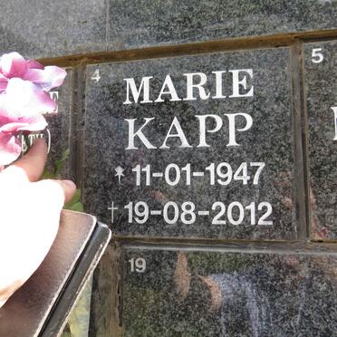 KAPP Marie 1947-2012