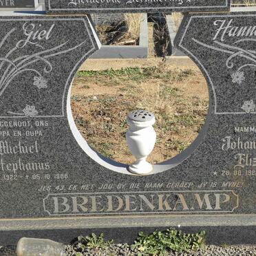 BREDENKAMP Michiel Stephanus 1922-1986 &amp; Johanna Alida Elizabeth 1922-1999