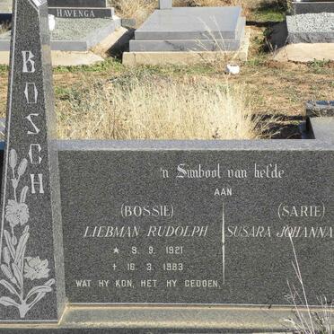 BOSCH Liebman Rudolph 1921-1983 &amp; Susara Johanna Louisa 