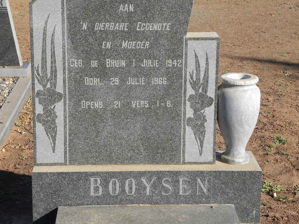 BOOYSEN nee DE BRUIN 1942-1966