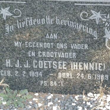 COETSEE H.J.J. 1894-1969