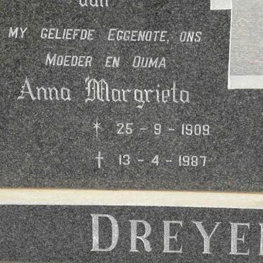 DREYER Anna Margrieta 1909-1987