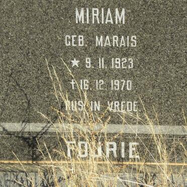 FOURIE Miriam nee MARAIS 1923-1970