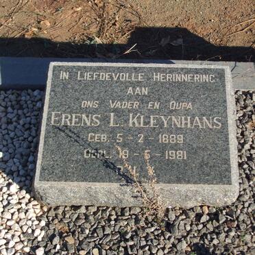 KLEYNHANS Erens L. 1889-1981