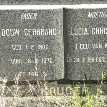 KRUGER Douw Gerbrand 1906-1979 &amp; Lucia Christina VAN WYK 1911-