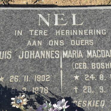 NEL Louis Johannes 1902-1978 &amp; Maria Magdalena BOSHOFF 1904-1987