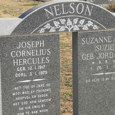 NELSON Joseph Cornelius Hercules 1917-1975 &amp; Suzanne A.C.W. JORDAAN 1911-1985