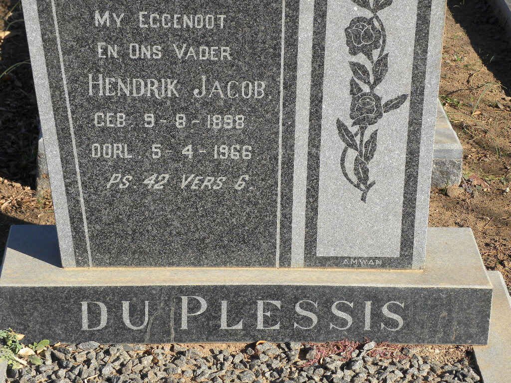 PLESSIS Hendrik Jacob, du 1898-1966