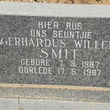 SMIT Gerhardus Willem 1987-1987