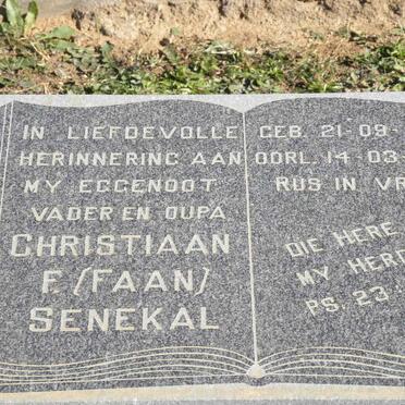 SENEKAL Christiaan F. 1937-1990