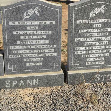 SPANN Gustav Adolf 1924-1966 &amp; Catharina Anna Johanna STOLS, formerly SPANN 1926-1981