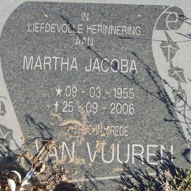 VUUREN Martha Jacoba, van 1955-2006
