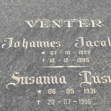 VENTER Johannes Jacobus 1922-1985 &amp; Susanna Lusya 1931-1996