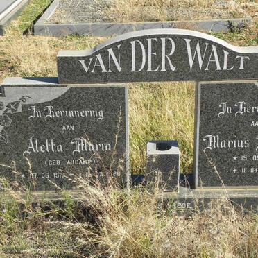 WALT Marius Helenus, van der 1918-1987 &amp; Aletta Maria AUCAMP 1919-19?