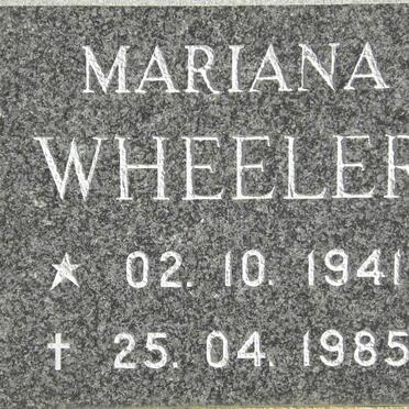 WHEELER Mariana 1941-1985