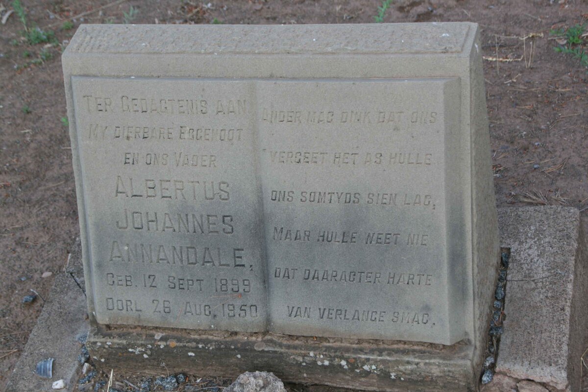 ANNANDALE Albertus Johannes 1899-1950