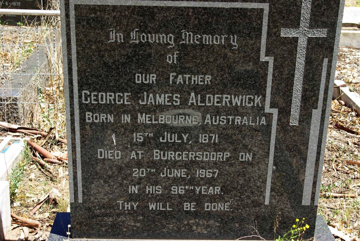 ALDERWICK George James 1871-1967