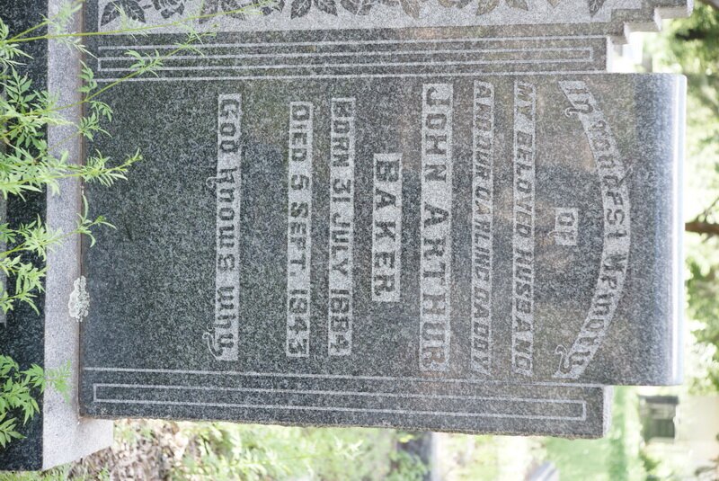 BAKER John Arthur 1884-1943