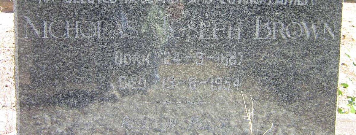 BROWN Nicholas Joseph 1887-1954