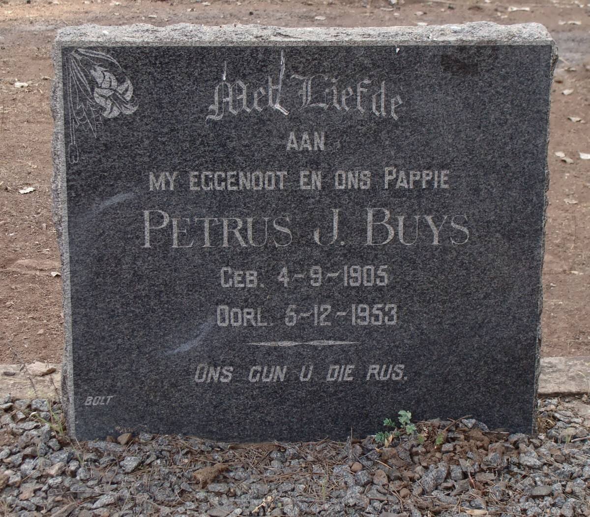 BUYS Petrus J. 1905-1953