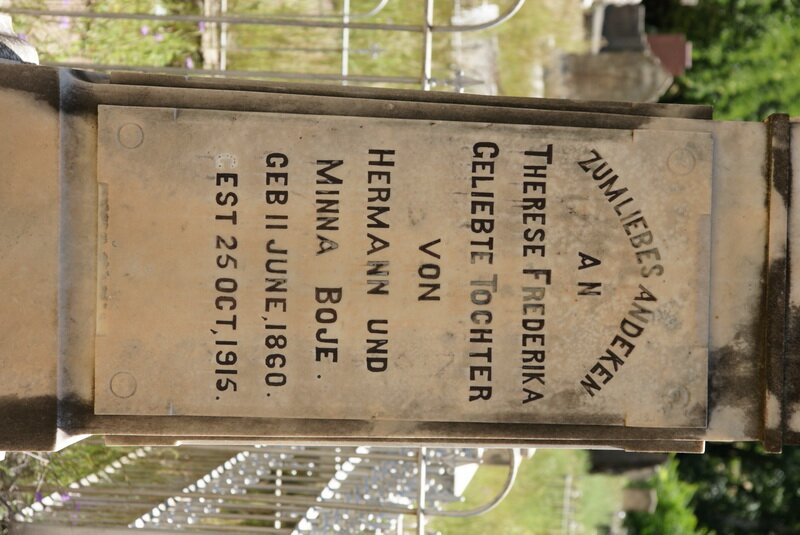 BOJE Therese Frederika 1860-1915