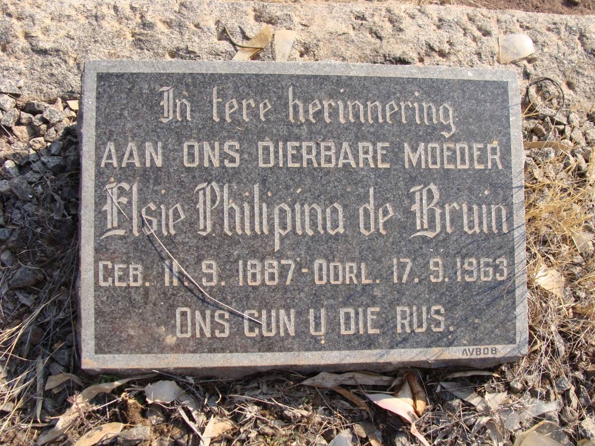 BRUIN Elsie Philipina, de 1887-1963