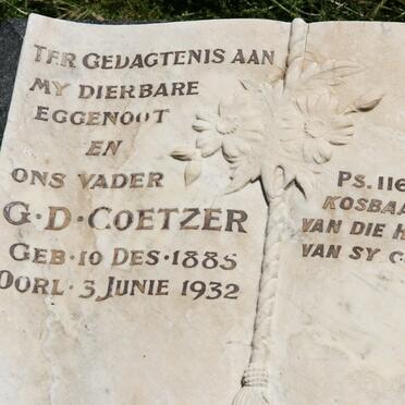 COETZER G.D. 1885-1932