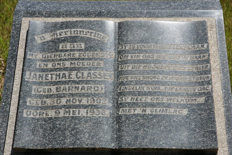 CLASSEN Janetha E. nee BARNARD 1902-1936