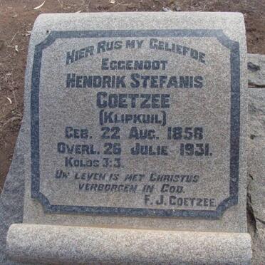 COETZEE Hendrik Stefanis 1856-1931