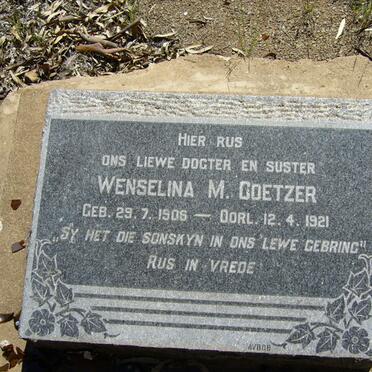 COETZER Wenselina M. 1906-1921