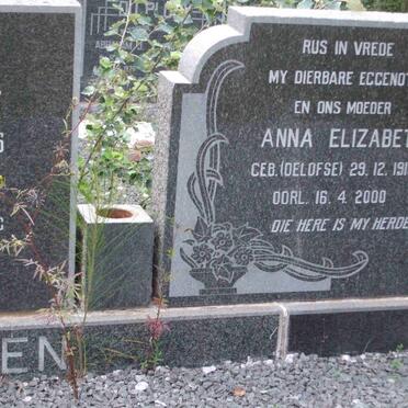 CARELSEN Anna Elizabeth nee OELOFSE 1910-2000