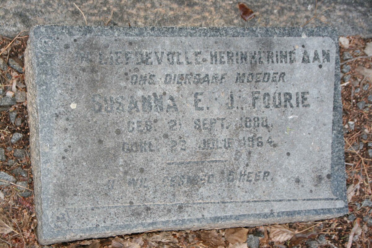 FOURIE Susanna E.J. 1888-1964