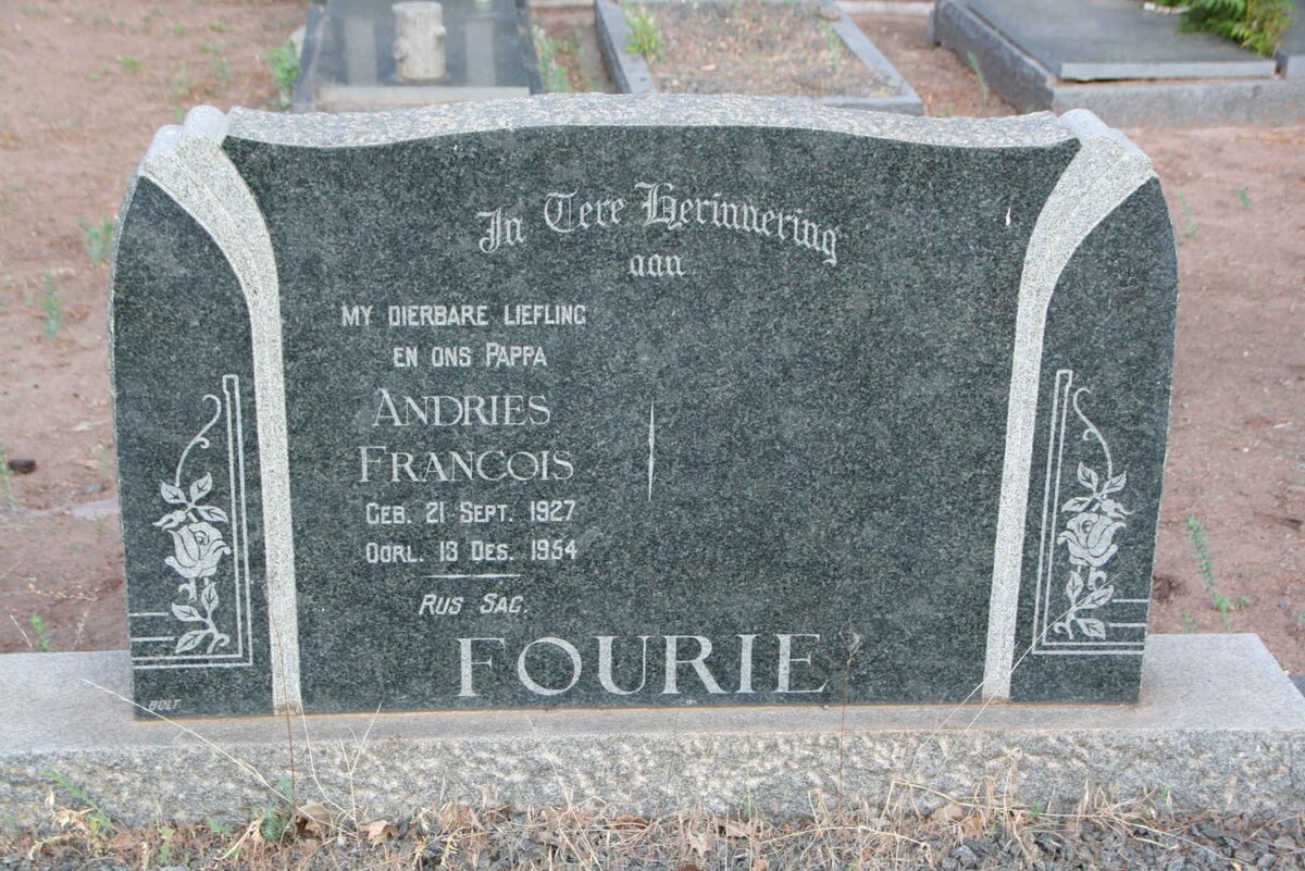 FOURIE Andries Francois 1927-1954
