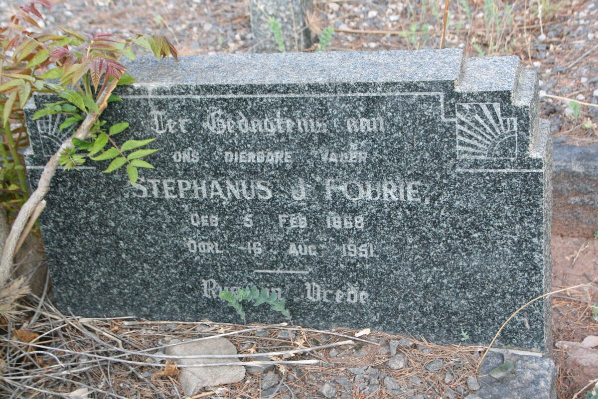 FOURIE Stephanus J. 1868-1951