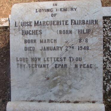 HUGHES Edward James 1861-1950 &amp; Louise Marguerite Fairbairn PHILIP 1878-1948