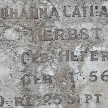 HERBST Johanna Catharina nee HEFER 1856-1938